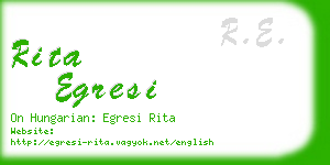 rita egresi business card